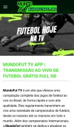 How mundofutebol.org looks like on a mobile device such as an iPhone.
