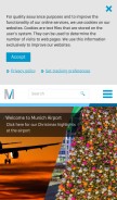 How munich-airport.com looks like on a mobile device such as an iPhone.