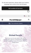 How muralswallpaper.com looks like on a mobile device such as an iPhone.