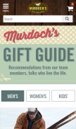 How murdochs.com looks like on a mobile device such as an iPhone.