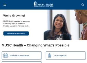 How muschealth.com looks like on a tablet such as an iPad.