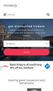 How museuly.com looks like on a mobile device such as an iPhone.