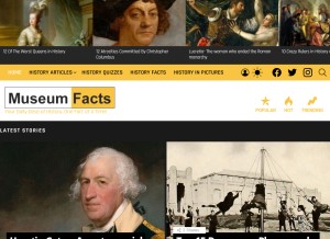 How museumfacts.co.uk looks like on a tablet such as an iPad.