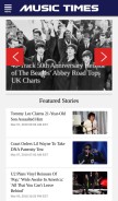 How musictimes.com looks like on a mobile device such as an iPhone.