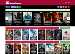 How musimcinema.com looks like on a tablet such as an iPad.