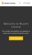 How muslimcentral.com looks like on a mobile device such as an iPhone.