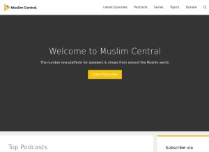 How muslimcentral.com looks like on a tablet such as an iPad.