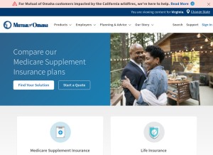 How mutualofomaha.com looks like on a tablet such as an iPad.