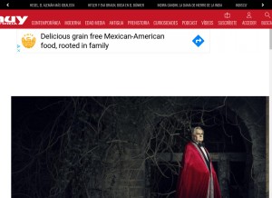 How muyhistoria.es looks like on a tablet such as an iPad.