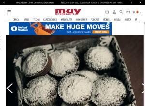 How muyinteresante.es looks like on a tablet such as an iPad.