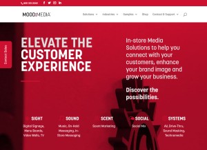 How muzak.com looks like on a tablet such as an iPad.