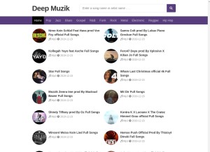 How muzikaza.com looks like on a tablet such as an iPad.