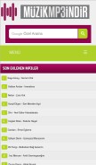 How muzikmp3indir.com looks like on a mobile device such as an iPhone.