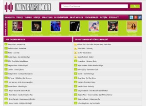 How muzikmp3indir.com looks like on a tablet such as an iPad.