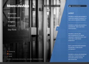 How mvalaw.com looks like on a tablet such as an iPad.