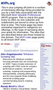 How mvps.org looks like on a mobile device such as an iPhone.