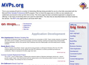 How mvps.org looks like on a tablet such as an iPad.
