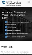 How mxguardian.net looks like on a mobile device such as an iPhone.