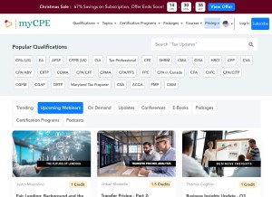 How my-cpe.com looks like on a tablet such as an iPad.