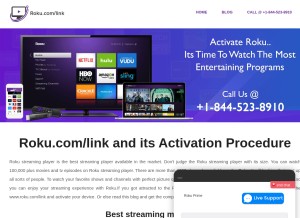 How my-rokulink.com looks like on a tablet such as an iPad.