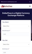 How my.dollarpesa.com looks like on a mobile device such as an iPhone.