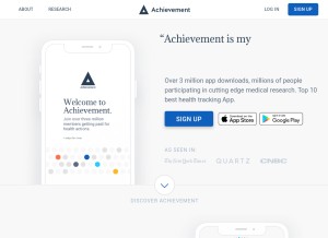 How myachievement.com looks like on a tablet such as an iPad.