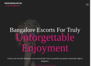 How myangelsbangalore.com looks like on a tablet such as an iPad.