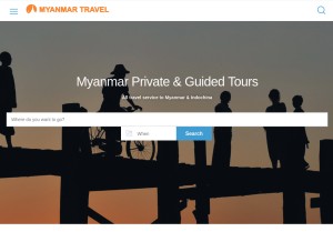 How myanmartravel.com looks like on a tablet such as an iPad.