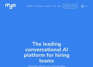 How myarecruiter.com looks like on a tablet such as an iPad.