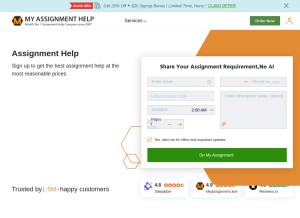 How myassignment.live looks like on a tablet such as an iPad.