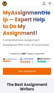 How myassignmenthelp.com looks like on a mobile device such as an iPhone.