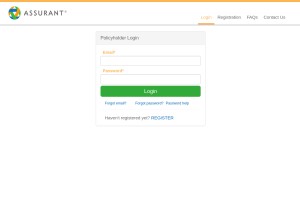 How myassurantpolicy.com looks like on a tablet such as an iPad.