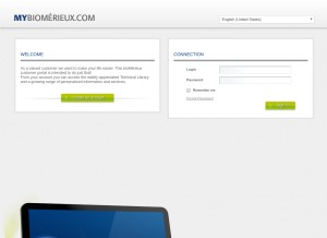 How mybiomerieux.com looks like on a tablet such as an iPad.