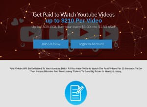How mybitcointube.com looks like on a tablet such as an iPad.