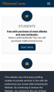 How mybusinesscourse.com looks like on a mobile device such as an iPhone.