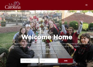 How mycarolina.org looks like on a tablet such as an iPad.