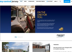 How mycentraljersey.com looks like on a tablet such as an iPad.