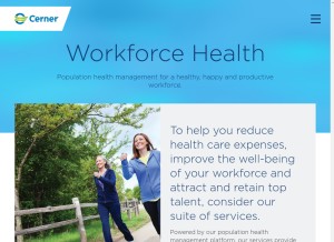 How mycernerwellness.com looks like on a tablet such as an iPad.