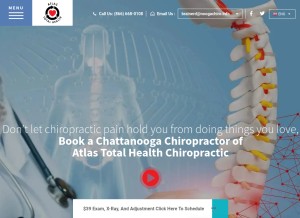 How mychattanoogachiropractor.com looks like on a tablet such as an iPad.