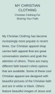 How mychristianclothing.com looks like on a mobile device such as an iPhone.