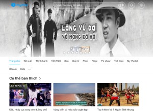 How myclip.vn looks like on a tablet such as an iPad.