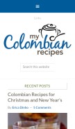 How mycolombianrecipes.com looks like on a mobile device such as an iPhone.