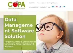 How mycopa.com looks like on a tablet such as an iPad.