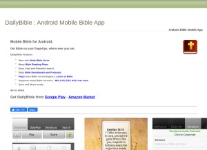 How mydailybible.org looks like on a tablet such as an iPad.