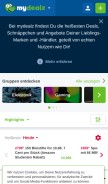 How mydealz.de looks like on a mobile device such as an iPhone.