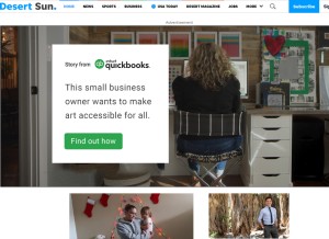 How mydesert.com looks like on a tablet such as an iPad.