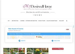 How mydesiredhome.com looks like on a tablet such as an iPad.