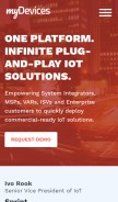 How mydevices.com looks like on a mobile device such as an iPhone.