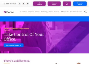 How mydoceo.com looks like on a tablet such as an iPad.