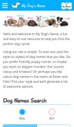 How mydogsname.com looks like on a mobile device such as an iPhone.